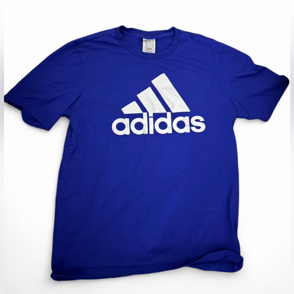 Adidas Men's T shirt Badge of Sport Classic Blue Tee (Size Medium)